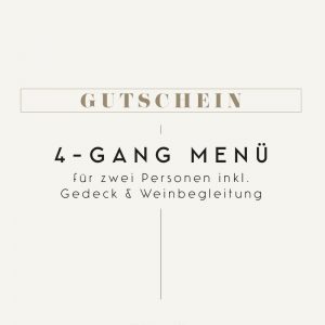 Gutschein Meierei 4-Gang Menü mit Weinbegleitung